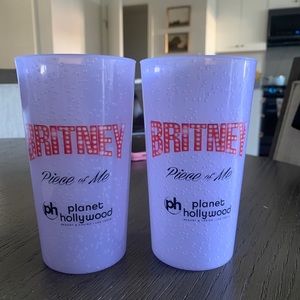 britney spears “piece of me” tour souvenir cups - set of 2